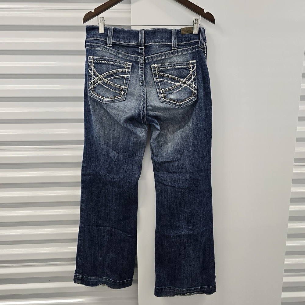 Ariat Denim Trouser Jeans Women 32x29 Medium Wash Bootcut Western Stretch